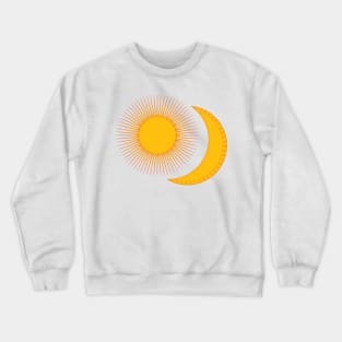 Sun and Moon logo design Crewneck Sweatshirt